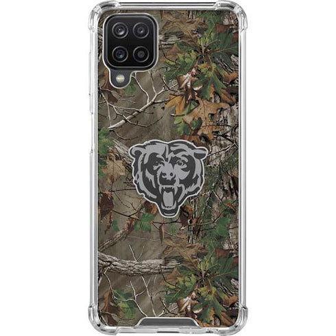 NFL Chicago Bears Realtree Xtra Green Camo Galaxy A12 Clear Case