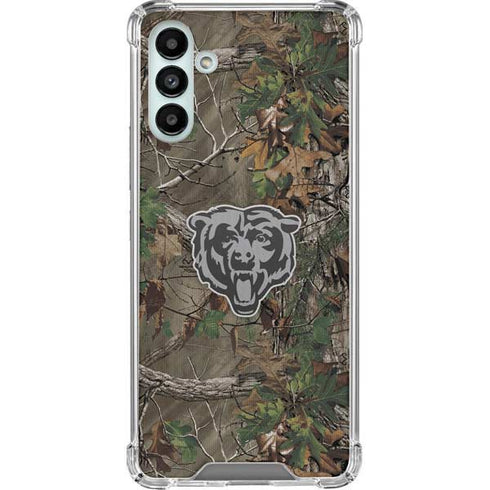 NFL Chicago Bears Realtree Xtra Green Camo Galaxy A13 5G Clear Case