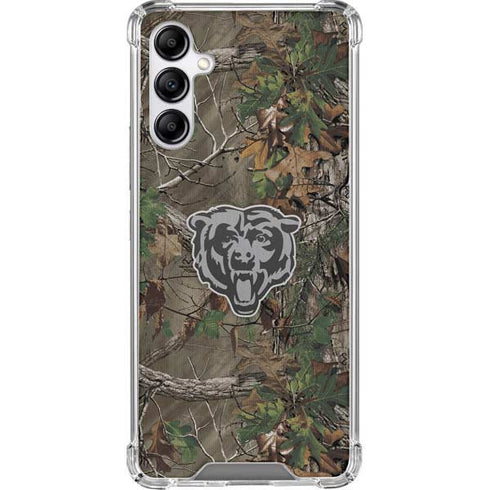 NFL Chicago Bears Realtree Xtra Green Camo Galaxy A14 5G Clear Case