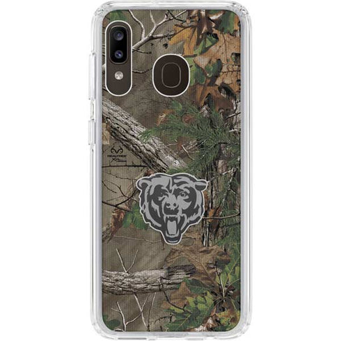 NFL Chicago Bears Realtree Xtra Green Camo Galaxy A20 Clear Case