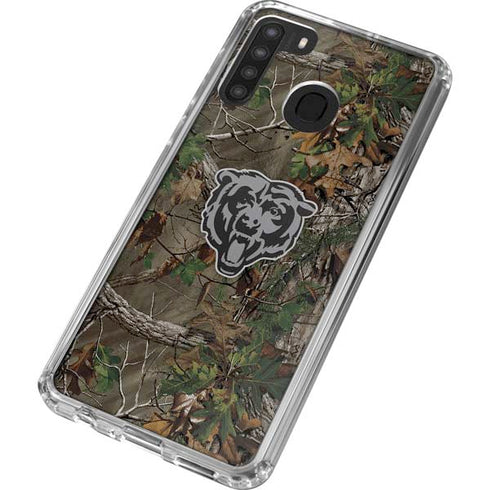 NFL Chicago Bears Realtree Xtra Green Camo Galaxy A21 Clear Case