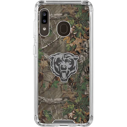 NFL Chicago Bears Realtree Xtra Green Camo Galaxy A30 Clear Case
