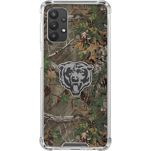NFL Chicago Bears Realtree Xtra Green Camo Galaxy A32 5G Clear Case