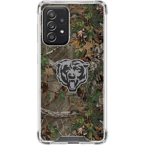 NFL Chicago Bears Realtree Xtra Green Camo Galaxy A52 5G Clear Case