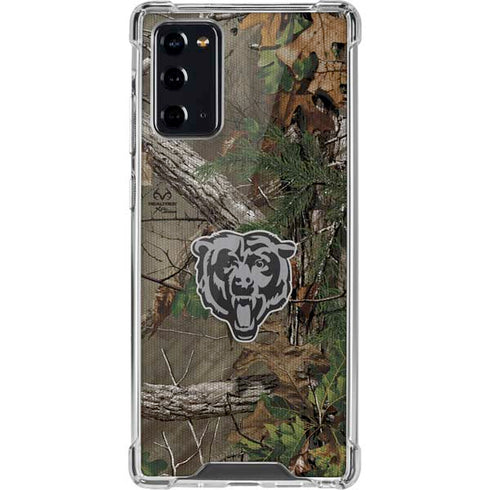 NFL Chicago Bears Realtree Xtra Green Camo Galaxy Note20 5G Clear Case