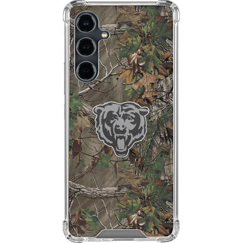 NFL Chicago Bears Realtree Xtra Green Camo Galaxy S23 FE Clear Case