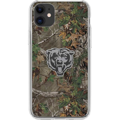 NFL Chicago Bears Realtree Xtra Green Camo iPhone 11 Clear Case