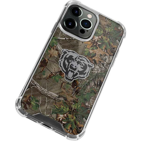 NFL Chicago Bears Realtree Xtra Green Camo iPhone 13 Pro Clear Case