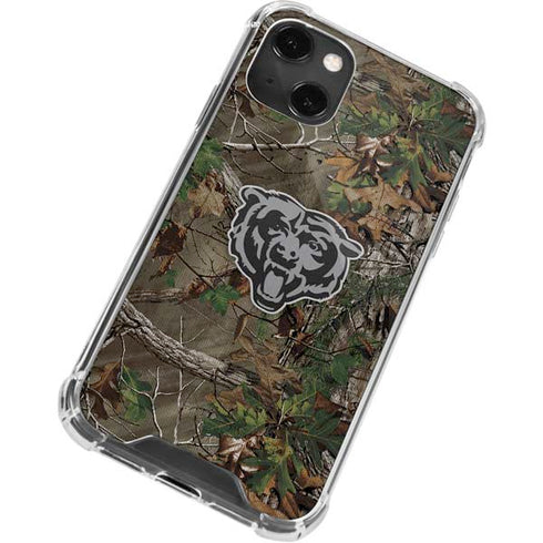 NFL Chicago Bears Realtree Xtra Green Camo iPhone 15 Plus Clear Case