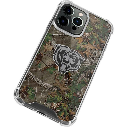 NFL Chicago Bears Realtree Xtra Green Camo iPhone 14 Pro Max Clear Case
