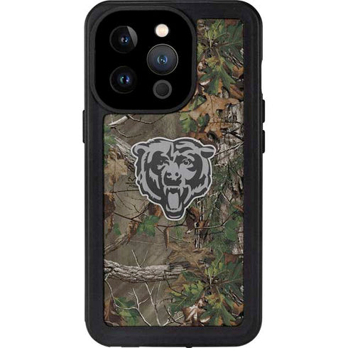NFL Chicago Bears Realtree Xtra Green Camo iPhone 14 Pro Waterproof Case