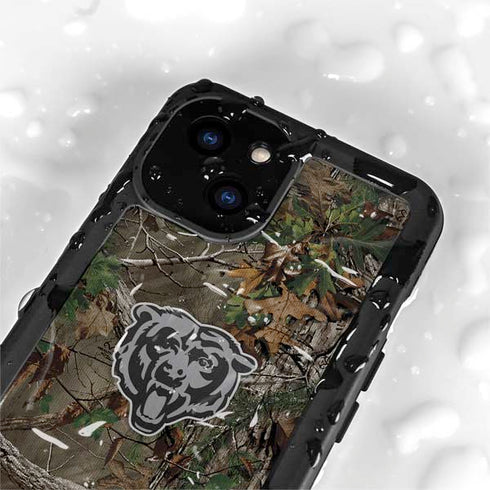 NFL Chicago Bears Realtree Xtra Green Camo iPhone 15 Waterproof Case