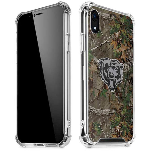 NFL Chicago Bears Realtree Xtra Green Camo iPhone XR Clear Case