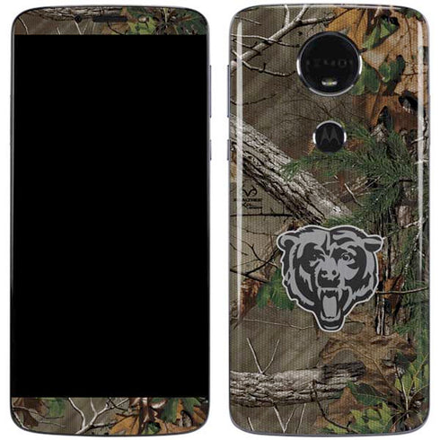 NFL Chicago Bears Realtree Xtra Green Camo Moto E5 Plus Skin
