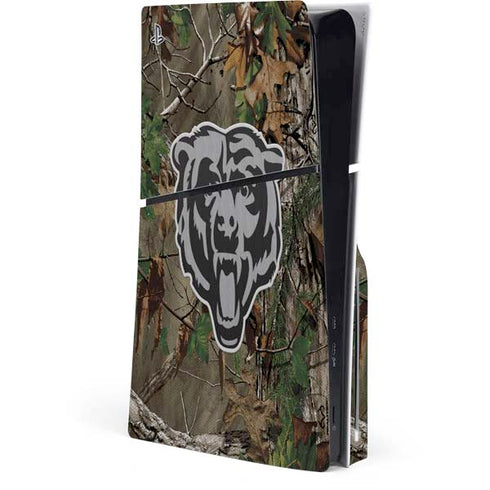 NFL Chicago Bears Realtree Xtra Green Camo PS5 Slim Disk Console Skin
