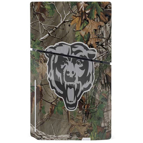 NFL Chicago Bears Realtree Xtra Green Camo PS5 Slim Disk Console Skin