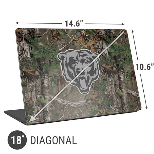 NFL Chicago Bears Realtree Xtra Green Camo Universal Laptop 18in (14.6 x 10.6in) Skin