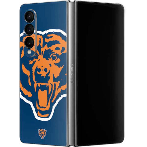 NFL Chicago Bears Retro Logo Galaxy Z Fold4 5G Skin