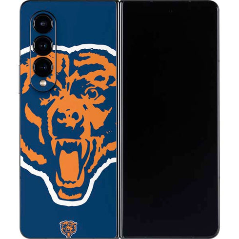 NFL Chicago Bears Retro Logo Galaxy Z Fold4 5G Skin