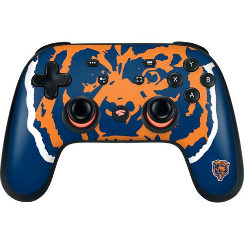 NFL Chicago Bears Retro Logo Google Stadia Controller Skin
