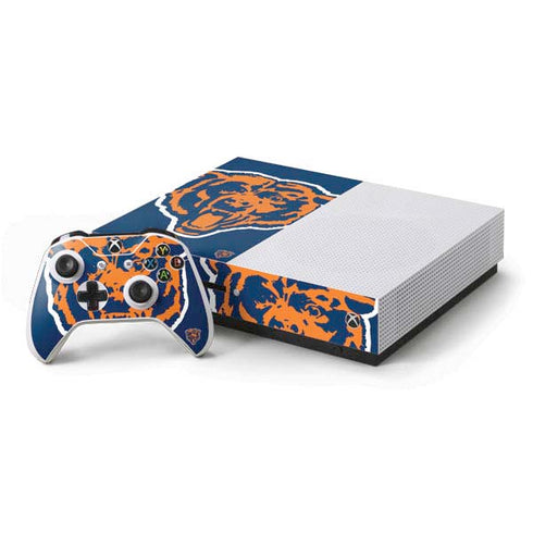 NFL Chicago Bears Retro Logo Xbox One S Console and Controller Bundle Skin