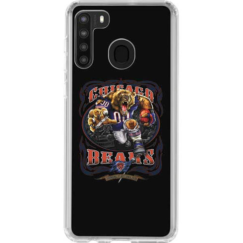 Liquid Blue NFL Chicago Bears Running Back Galaxy A21 Clear Case