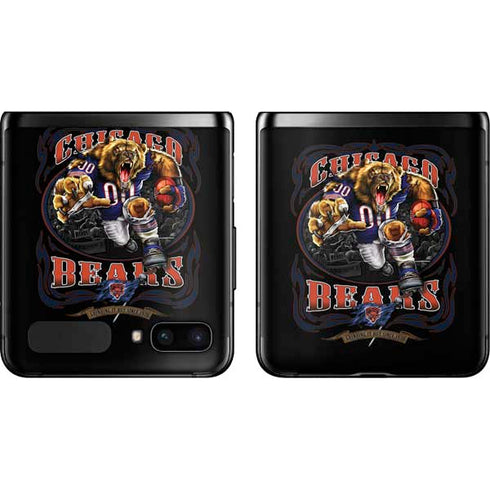 Liquid Blue NFL Chicago Bears Running Back Galaxy Z Flip Skin