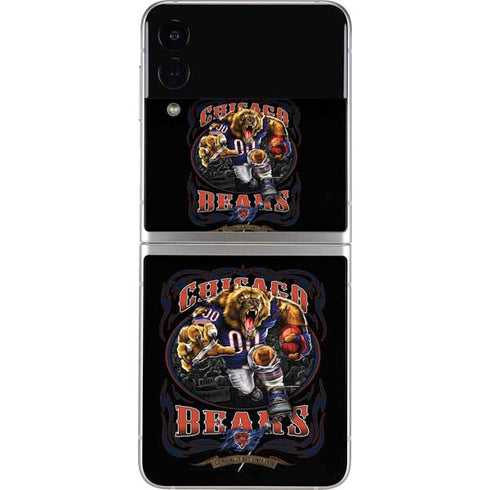 Liquid Blue NFL Chicago Bears Running Back Galaxy Z Flip3 5G Skin