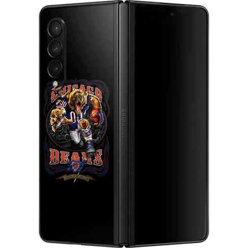 Liquid Blue NFL Chicago Bears Running Back Galaxy Z Fold3 5G Skin