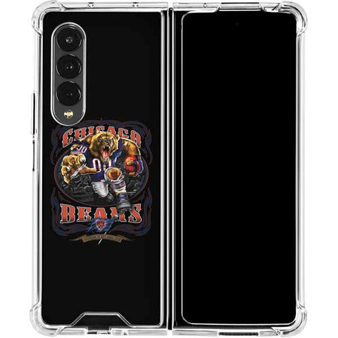 Liquid Blue NFL Chicago Bears Running Back Galaxy Z Fold4 5G Clear Case