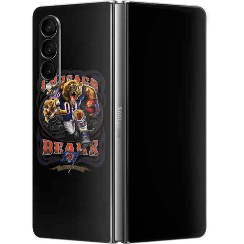Liquid Blue NFL Chicago Bears Running Back Galaxy Z Fold4 5G Skin