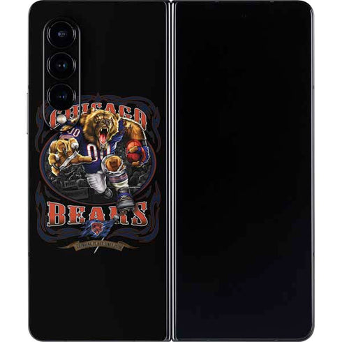 Liquid Blue NFL Chicago Bears Running Back Galaxy Z Fold4 5G Skin