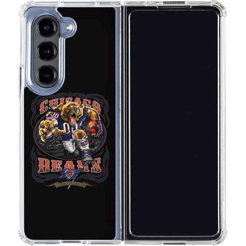 Liquid Blue NFL Chicago Bears Running Back Galaxy Z Fold5 5G Clear Case
