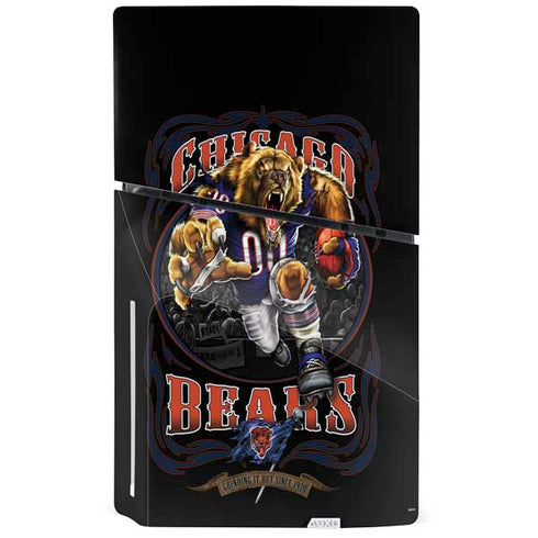Liquid Blue NFL Chicago Bears Running Back PS5 Slim Disk Console Skin