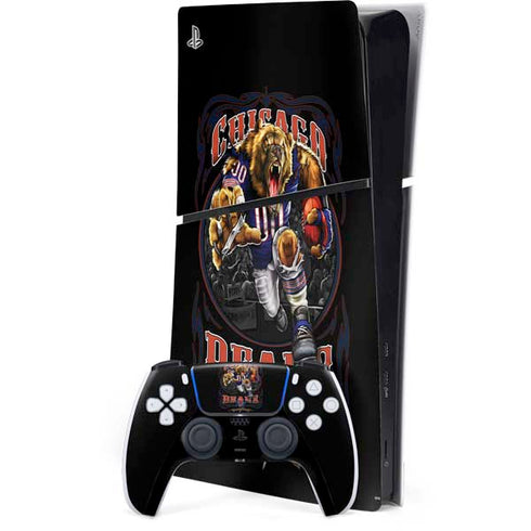 Liquid Blue NFL Chicago Bears Running Back PS5 Slim Digital Edition Console Skin