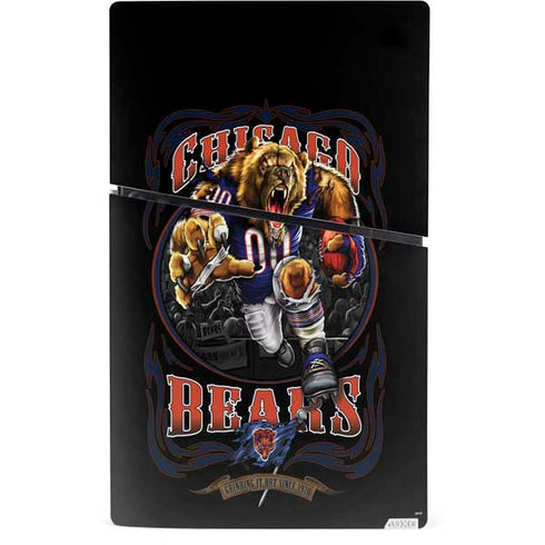 Liquid Blue NFL Chicago Bears Running Back PS5 Slim Digital Edition Console Skin
