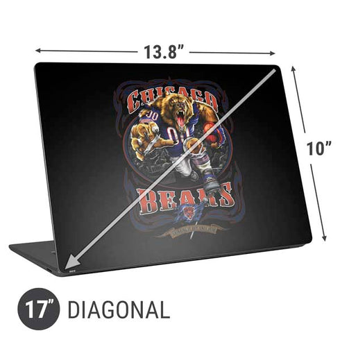 Liquid Blue NFL Chicago Bears Running Back Universal Laptop 17in (13.8 x 10in) Skin
