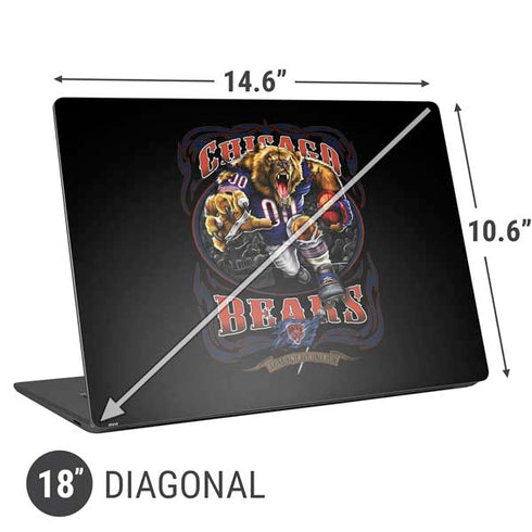 Liquid Blue NFL Chicago Bears Running Back Universal Laptop 18in (14.6 x 10.6in) Skin