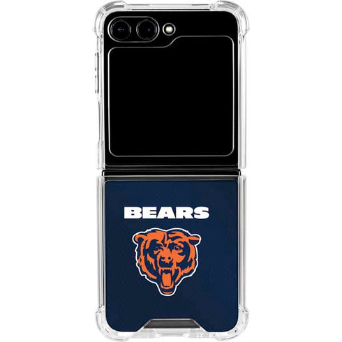 NFL Chicago Bears Team Jersey Galaxy Z Flip5 5G Clear Case