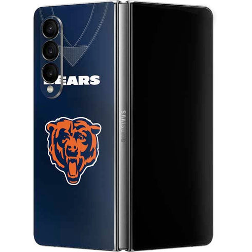NFL Chicago Bears Team Jersey Galaxy Z Fold4 5G Skin