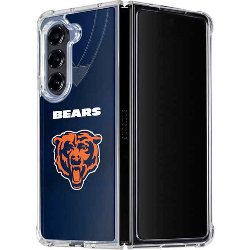 NFL Chicago Bears Team Jersey Galaxy Z Fold5 5G Clear Case