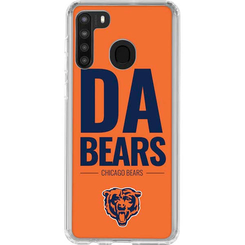 NFL Chicago Bears Team Motto Galaxy A21 Clear Case