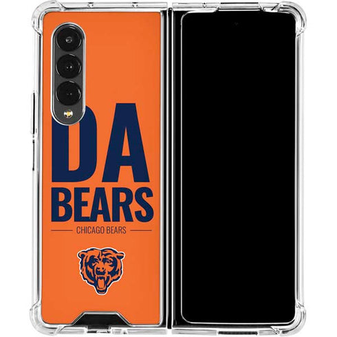 NFL Chicago Bears Team Motto Galaxy Z Fold4 5G Clear Case