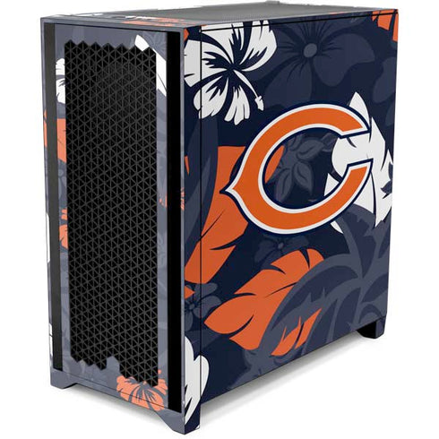 NFL Chicago Bears Tropical Print Corsair 4000D Tempered Glass Mid-Tower ATX Case Skin