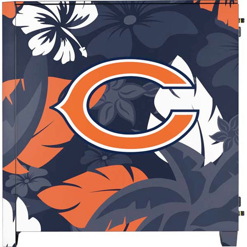 NFL Chicago Bears Tropical Print Corsair 4000D Tempered Glass Mid-Tower ATX Case Skin