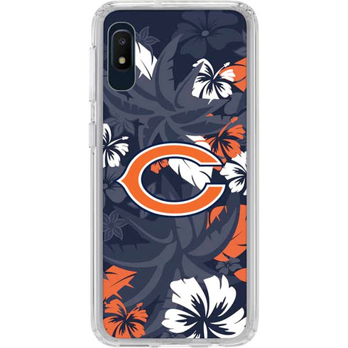 NFL Chicago Bears Tropical Print Galaxy A10e Clear Case