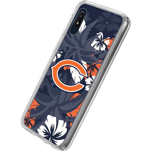 NFL Chicago Bears Tropical Print Galaxy A10e Clear Case