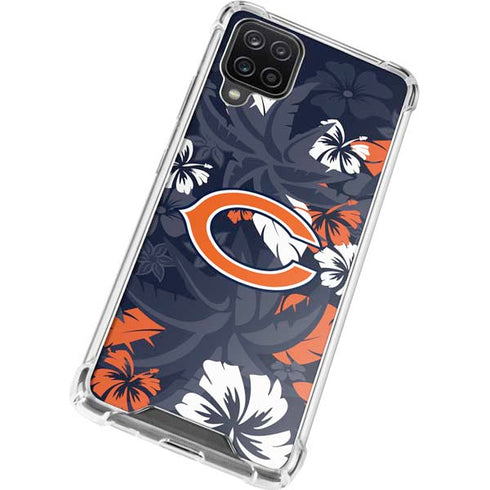 NFL Chicago Bears Tropical Print Galaxy A12 Clear Case