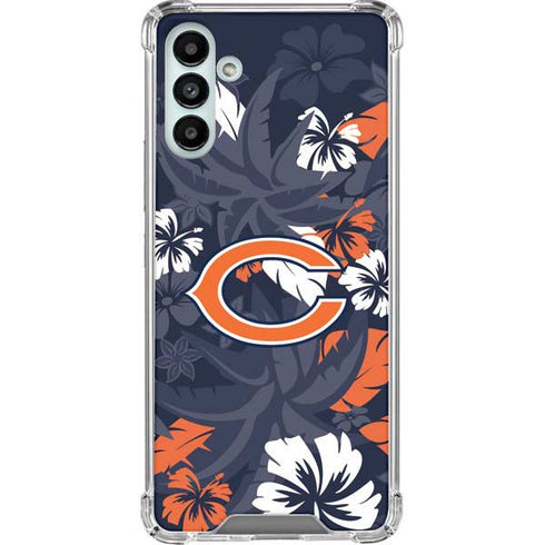 NFL Chicago Bears Tropical Print Galaxy A13 5G Clear Case