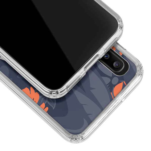 NFL Chicago Bears Tropical Print Galaxy A20 Clear Case